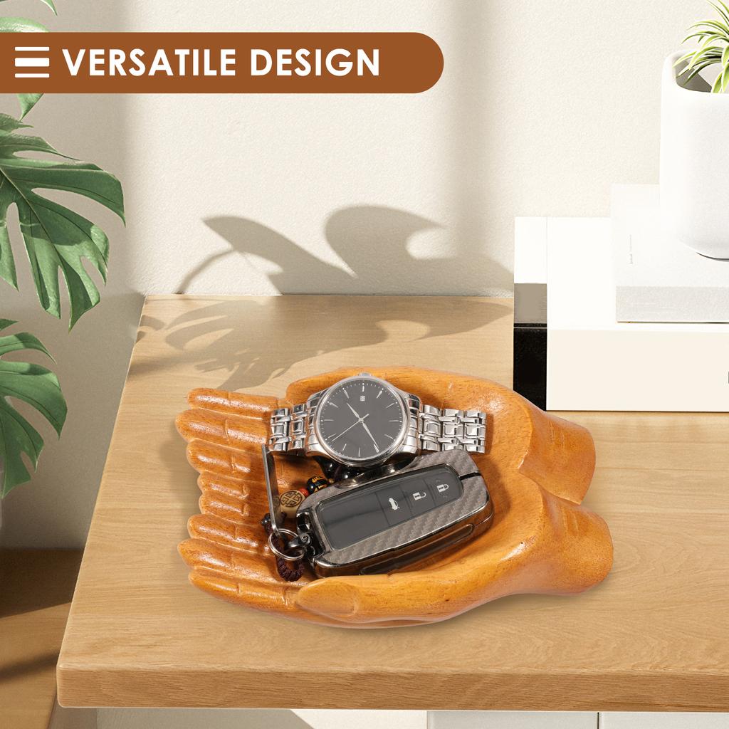 Деревянная резная миска для хранения рук, декоративная миска для прихожей, эстетичная подставка для ювелирных изделий, кристаллов, камней, миска для ключей у входа