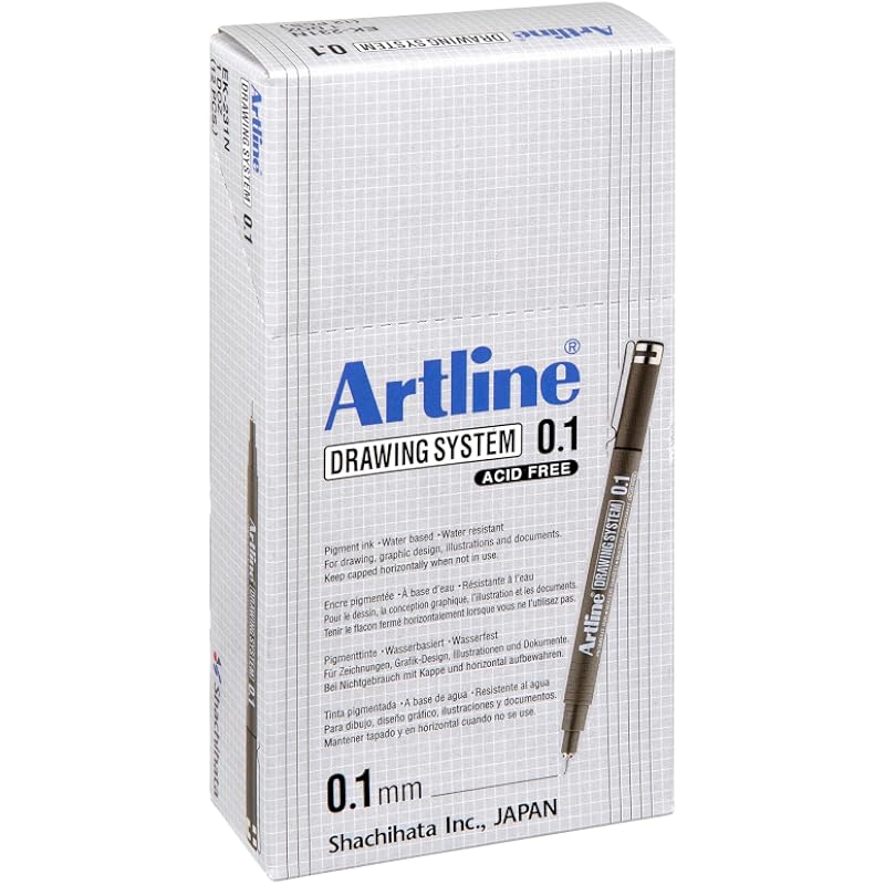 Artline Drawing Fine Pen 0.1 Mm|Assorted
