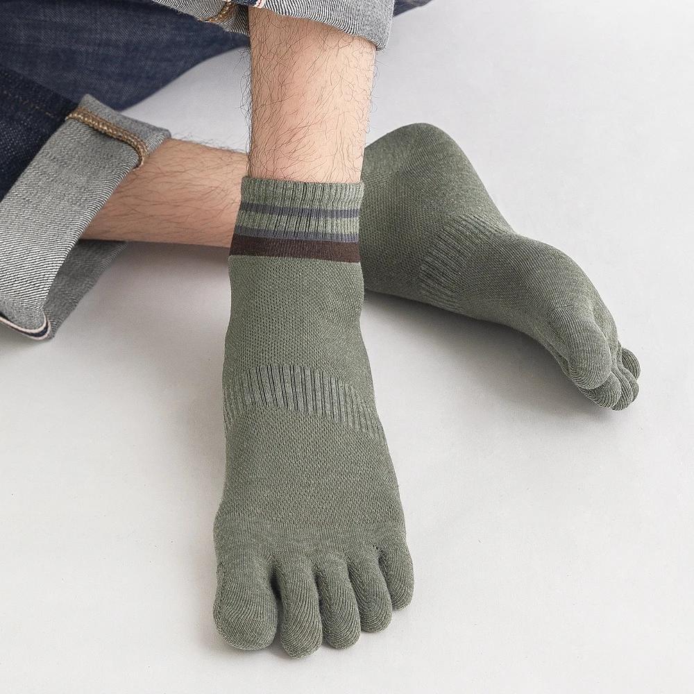 6 пар мужских носков с пальцами, модные носки до щиколотки с раздельными пальцами, высококачественные хлопковые спортивные носки с пятью пальцами