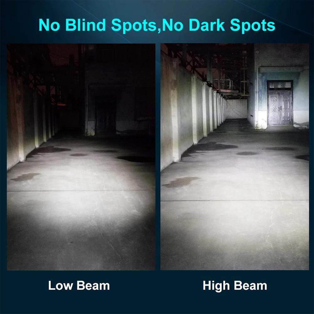 Мотоциклетная светодиодная фара H4 BA20D с двумя лучами, 3 стороны, лампочки для скутеров и электровелосипедов 12 Вт