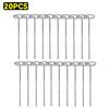 30/5pcs G-type Garden Staples Metal Fence Tubing Stakes for Outdoor Garden Holding Lawns Barrier Ground Nails Landscape Spikes
