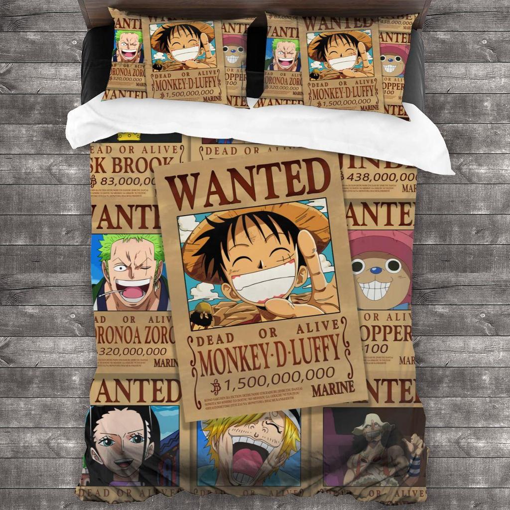 Комплект постельного белья One Piece Односпальный Двуспальный Полный Queen King Размер Комплект постельного белья для взрослых Детей Спальня Комплекты с пододеяльником Комплект простыней размера Queen