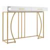 Hallway Table Console with 2 Drawers Light Luxury Modern Metal Golden Frame Living Long Room Farmhouse Behind Sofa Narrow Entryway