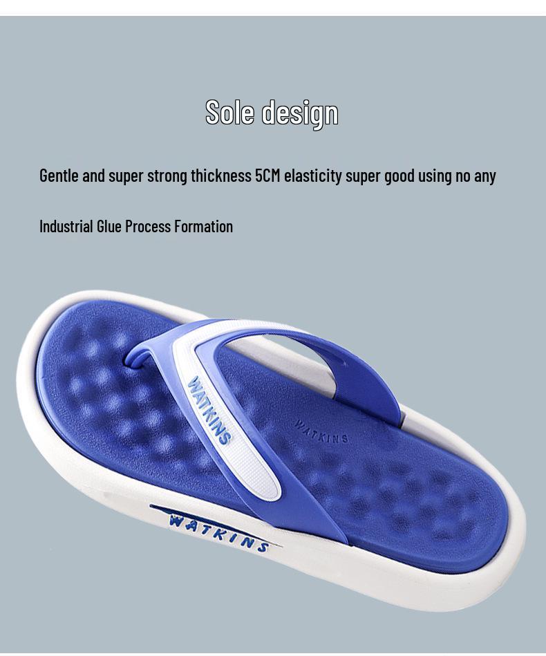 Men's Trendy Non-Slip Flip-Flops: Outdoor Beach Comfort, "Stepping on Poop" Sensation, Perfect for Couples