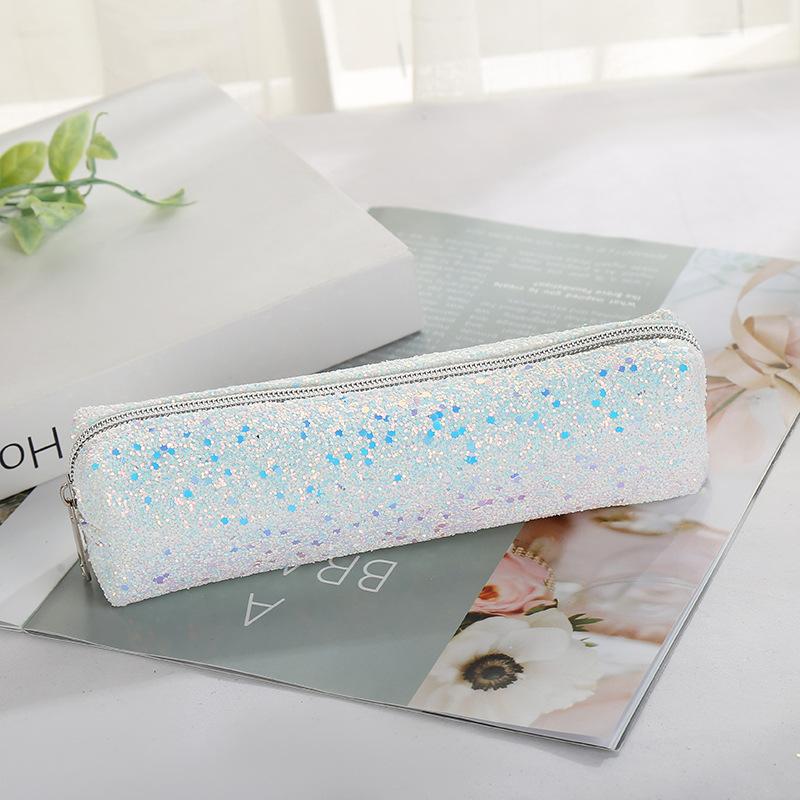 Kawaii Glitter Pencil Case Pencil Box Pencilcase Pencil Pouch Pencil Bag Stationery Supplies Sequin Makeup Bag Cosmetic Bag
