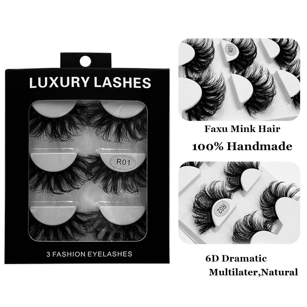 Eye Extension Long Natural Dramatic 100% Cruelty free False Eyelashes 3D Mink Lashes 20mm Fluffy
