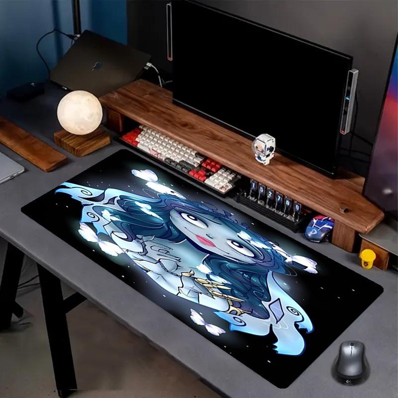 Corpse Bride Print Mouse Pad, Anti‑Slip Desktop keyboard Mat, for PC Laptop Gaming Working Daily Use, Cool Festival Surprise Gift