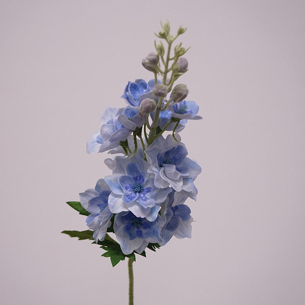 72cm Artificial Delphinium Flower Moisturizing Lifelike Delphinium Stem Real Touch Simulation Flower Wedding Bouquet