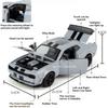 1:32 Challenger SRT Hellcat Игрушечные Машинки Модели Сплав Литье под Давлением со Светом Музыкой Миниатюрный Транспорт Машинка с Оттягиванием Колеса Подарки на День Рождения