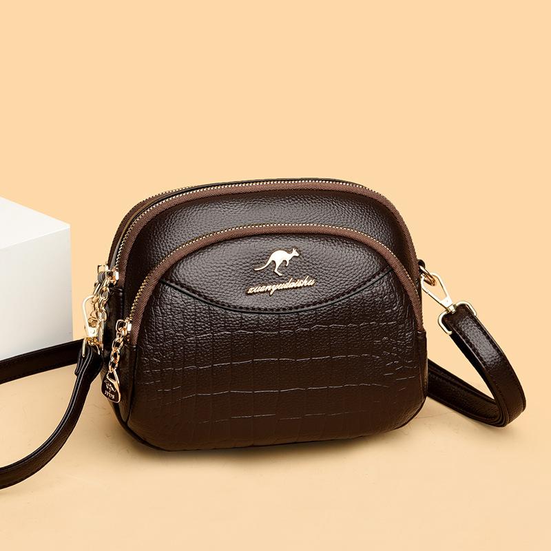 Многослойные женские сумки - Универсальные и модные Сумка через плечо Crossbody Маленькая круглая сумка для мамы