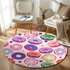 Decorative Round Cat Multicolor Rug Pad, Non-Slip Floor Mat for Entryway