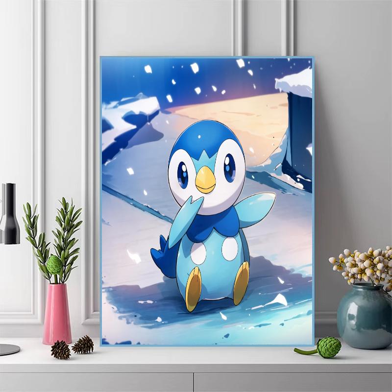 Piplup 100% Round Full Drill 5D DIY Diamond Painting Embroidery Cross Stitch Rhinestone Décor
