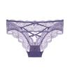 Сексуальное нижнее белье для женщин Бесшовные хипстеры Прозрачные сетчатые кружевные трусики Низкая посадка V-образная спинка На бретелях Крест-накрест Брифы