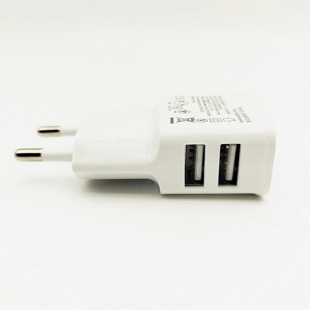 Портативный двойной USB-адаптер питания 5 В, зарядное устройство для мобильного телефона, электрическая розетка для путешествий, смарт-адаптер для зарядного устройства для смартфона