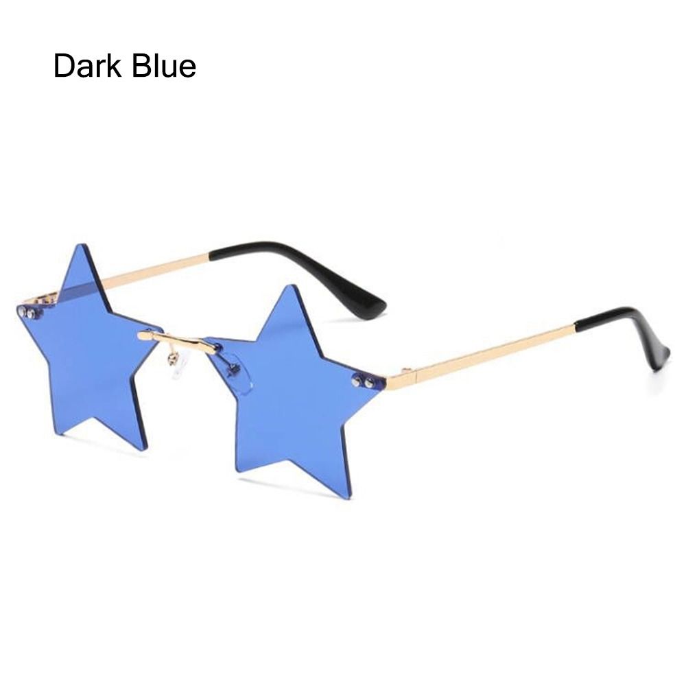 Декоративные очки для женщин и мужчин, солнцезащитные очки без оправы, солнцезащитные очки в форме звезды, вечерние очки