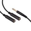 6.35mm TRS Male To Dual Female Stereo Adapter Cable, 0.3m