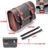 MIMIA Motorcycle Bag, Saddle Bag, Touring Bag, Tool Bag, Wallet, Small Item Pouch, Waterproof (Brown Set of 2)