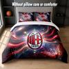 AC Milan Design Bed Bedding Set 1 Duvet Cover + 2 Pillowcases Soft Breathable Household Bed Linens