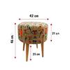 Etna Utopia Multi-Purpose Hornbeam Leg Decorative Pouf Bench Chair Armchair