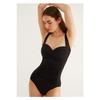 Women's Front Draped Black Swimsuit