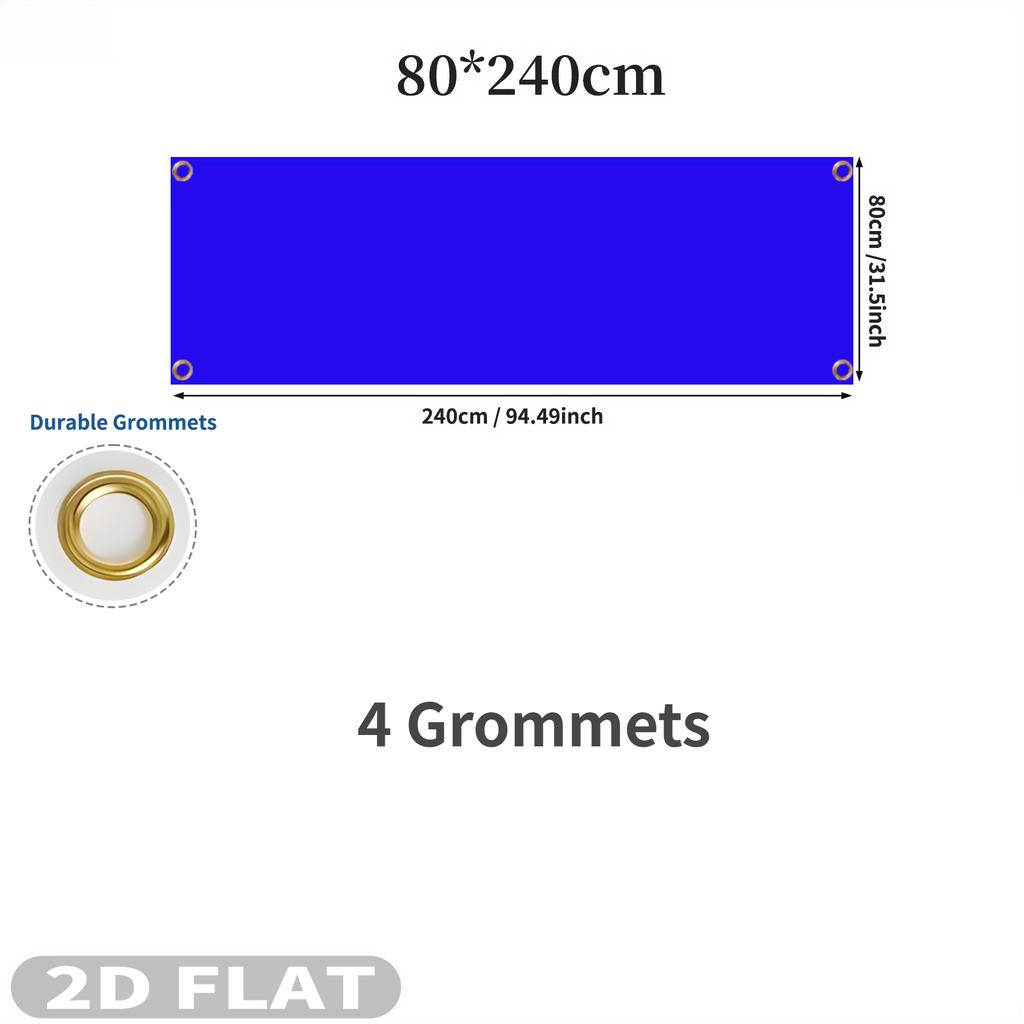 2D Плоский 1 шт. Индивидуальный Длинный баннер - Односторонний Баннер, Персонализированный с Любым Дизайном/Текстом/Логотипом, Прочный Полиэстеровый Баннер