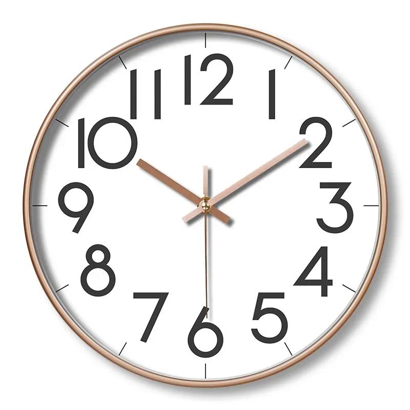 Настенные часы современного дизайна, простые и легко читаемые, бесшумные настенные часы без тикания для спальни, гостиной