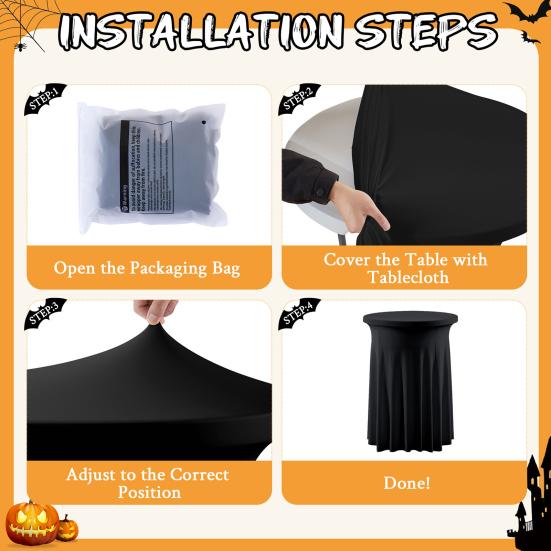 Чехол для коктейльного стола Спандекс Стрейч Круглые Скатерти для коктейльного стола с Волнистыми Драпировками Юбки для Высоких Барных Столов для Свадебной Вечеринки Банкетных Мероприятий