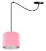 Pendant lamp, ceiling chandelier, chrome, velvet lampshade