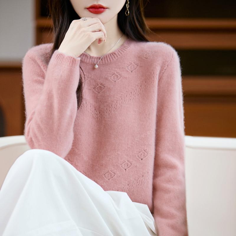 Женский кашемировый свитер Qinghe кашемир 30% кашемир 70% шерсть осенне-зимний пуловер теплый и модный