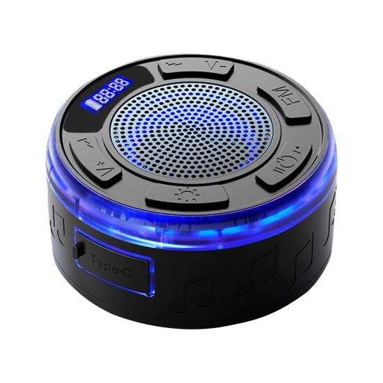 Водонепроницаемая душевая колонка IPX7 с RGB-подсветкой, съемной присоской, стереозвуком и поддержкой Bluetooth. Беспроводная колонка для ванной комнаты.