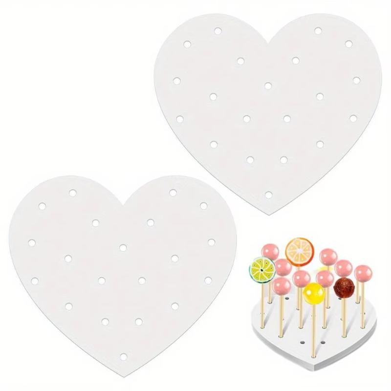 Acrylic Heart-shaped Lollipop Stand Display Stand, Perforated Lollipop Stand for Parties, Celebrations and Events