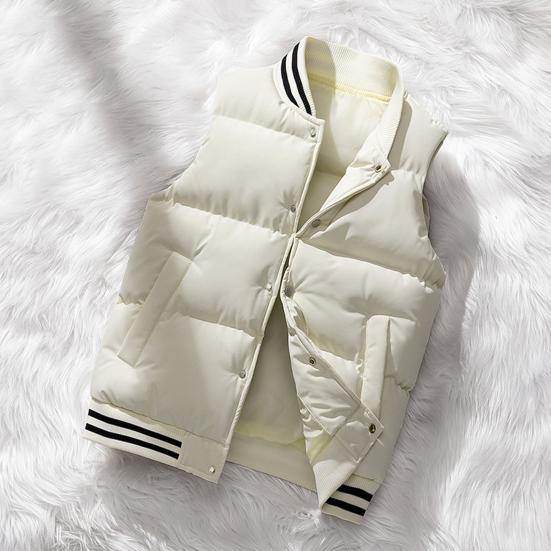 Осенне-зимний мужской жилет, ветрозащитный жилет с воротником-стойкой, свободная куртка без рукавов с хлопковой подкладкой для повседневной носки