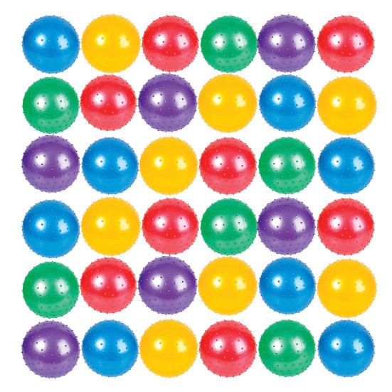 Mini Knobby Balls Set Spiky Massage Stress Balls with Pump Handheld Sensory Balls Fun Bouncing Balls for Toddlers Party Favors