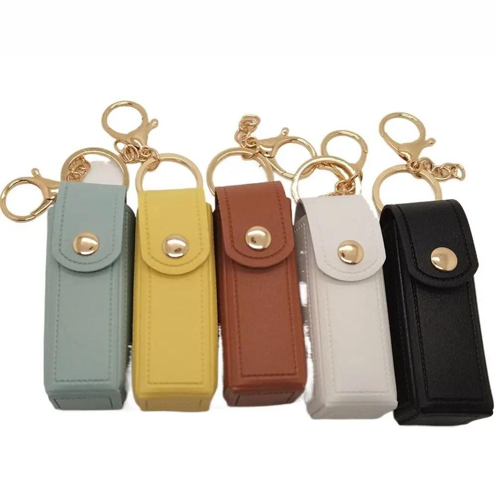 Waterproof Lipstick Bag With Keychain Lipsticks Protective Cover Mini Lipstick Pouch Travel