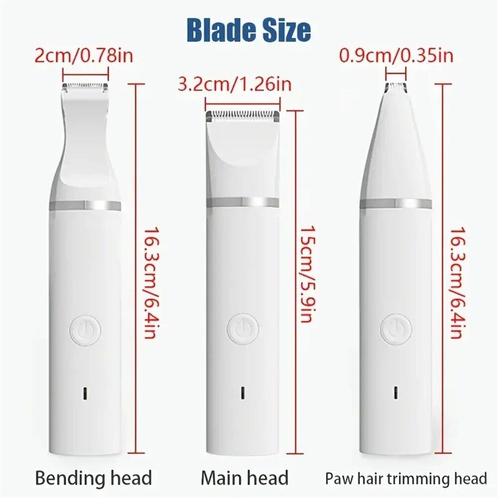 Электрический триммер для домашних животных 4 в 1, перезаряжаемые машинки для стрижки домашних животных, набор для ухода за собаками с машиной для стрижки волос на ногах, набор для ухода за домашними животными