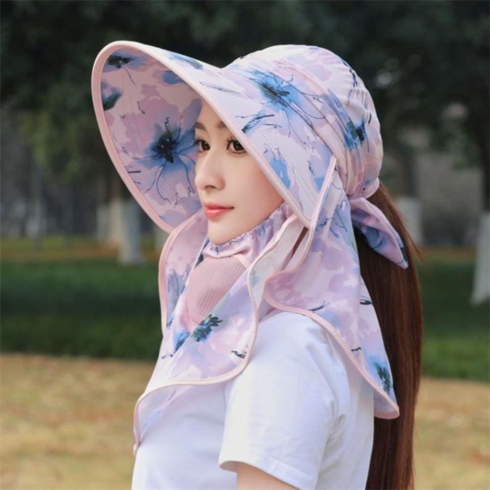 Wide Brim Beach Cap Face Neck Protection Fisherman Hat New Fishing Cap Spring Summer