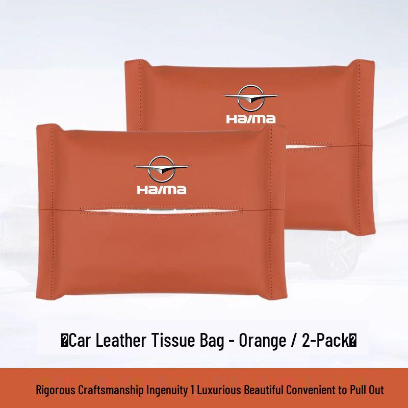 Haima Car Tissue Box Bag - Leather Headrest Pull-Out for 7X, 8SM, 3S, 5 Familia, Xing Models