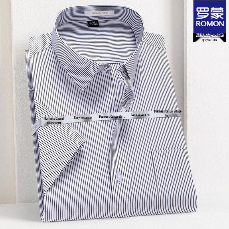 ROMON Мужская рубашка с коротким рукавом в стиле business casual