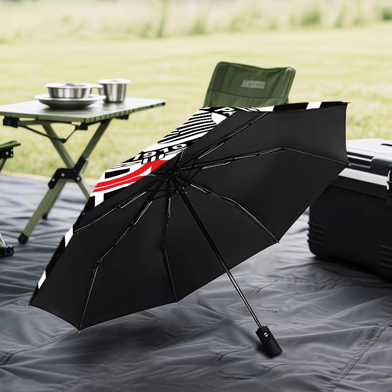 1PC Sport Club Football Crest Printed Umbrella Folding umbrella, automatic umbrella 8-Frame for Travel, camping Fan gifts Christmas Gifts