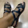Женские сандалии 2024 года, новые летние сандалии-гладиаторы, плоская обувь для женщин в римском стиле, летняя женская обувь на плоской подошве для женщин, летняя обувь