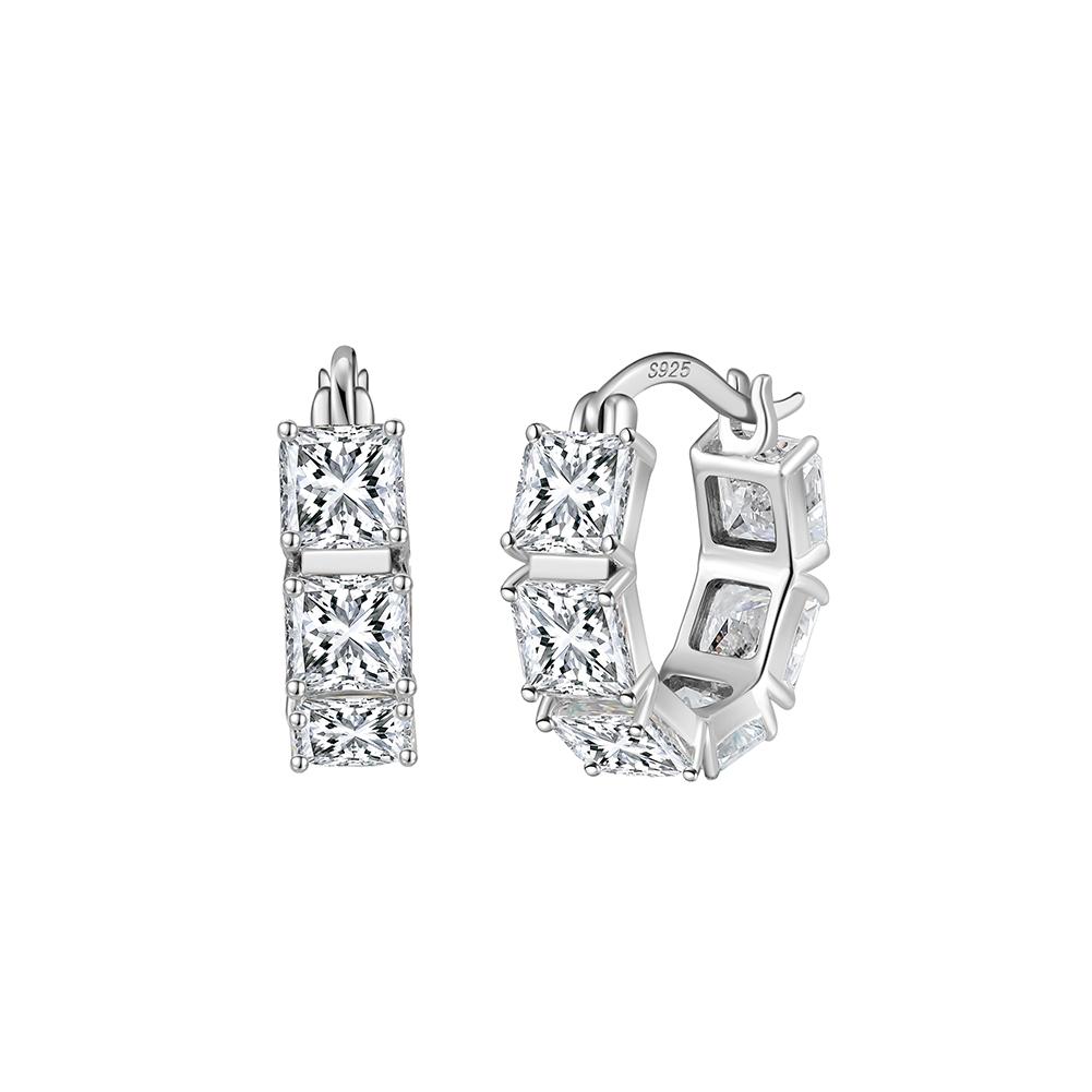 ORSA JEWELS Роскошные серьги-кольца из стерлингового серебра 925 пробы, 5 мм, цвет D, муассанит, бриллиант, для женщин, серьги с муассанитом, ювелирные изделия MOE20
