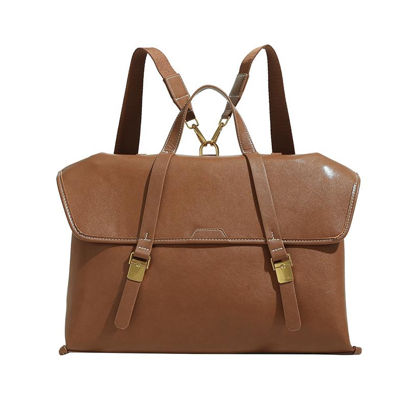 2025 New Women's Bag: Niche High-End Briefcase, Vintage Backpack, Large Capacity Tote Bag, Commuting Laptop Bag
