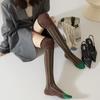 Loose Mouth Thigh High Socks Vertical Stripes Knee Length Stockings New Over Knee Stockings  Women