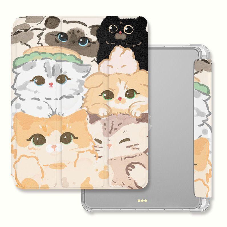 Для iPad 9,7 2018/17 Cute Cat Air3 10,5 PRO11 2020/21 iPad Mini4/5 10,2 Gen9 Gen8/7 Gen6/5 Pro 10,5 Air 2/1 Силиконовый защитный чехол с откидной подставкой
