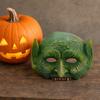 Scary Lizard Party Mask Halloween Green Mask, Realistic Textured Half-Face Mask,PU Foam Detailed Reptile Costume Accessory, for Parties And