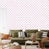 Heart Wallpaper White, Powder Pink and Pink 50x1000