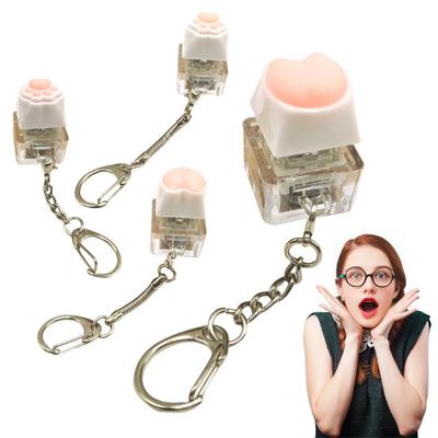 Yousheng Кошачья лапка Клавиатура Игрушка-непоседа Снятие стресса и тревоги Клавиатура-кликер с попой корги Брелок Портативная кнопка для декомпрессии Сенсорная игрушка