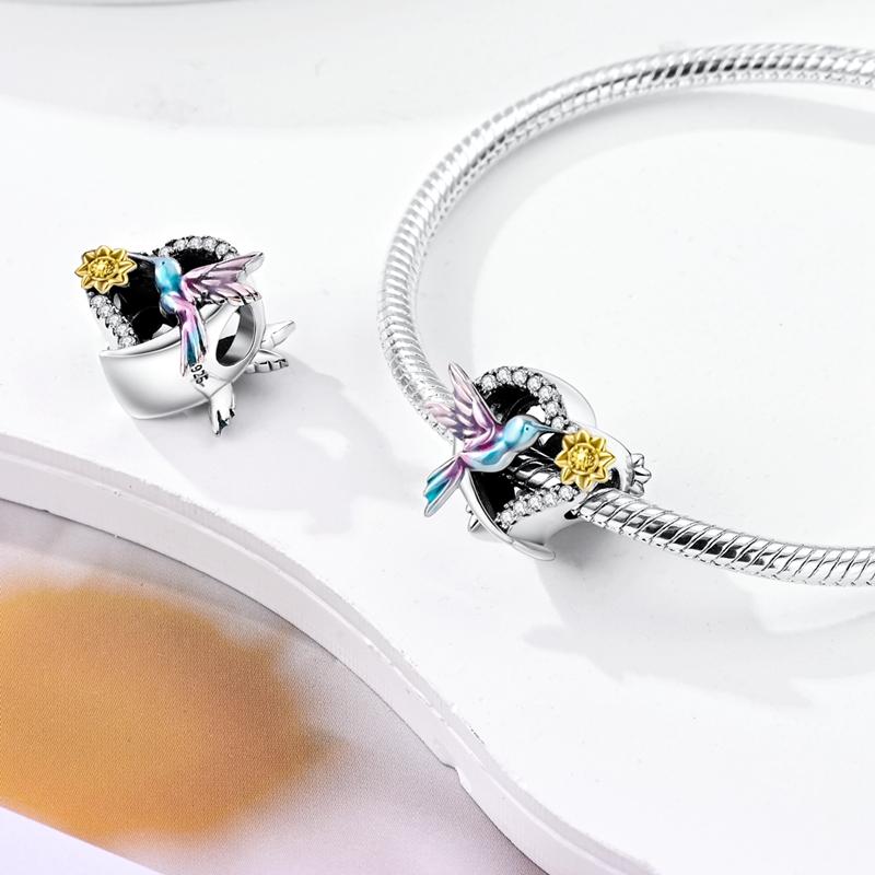 Стерлингового Серебра 925 пробы Подвески для путешествий Сова Бабочка Шарик Прекрасный Красочный Подвеска для Домашнего Животного Подходит Оригинальный Новый Браслет Diy Женские Ювелирные Изделия