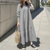 Women Round Neck Long Sleeve Casual Autumn Winter Sweatshirts Dress
