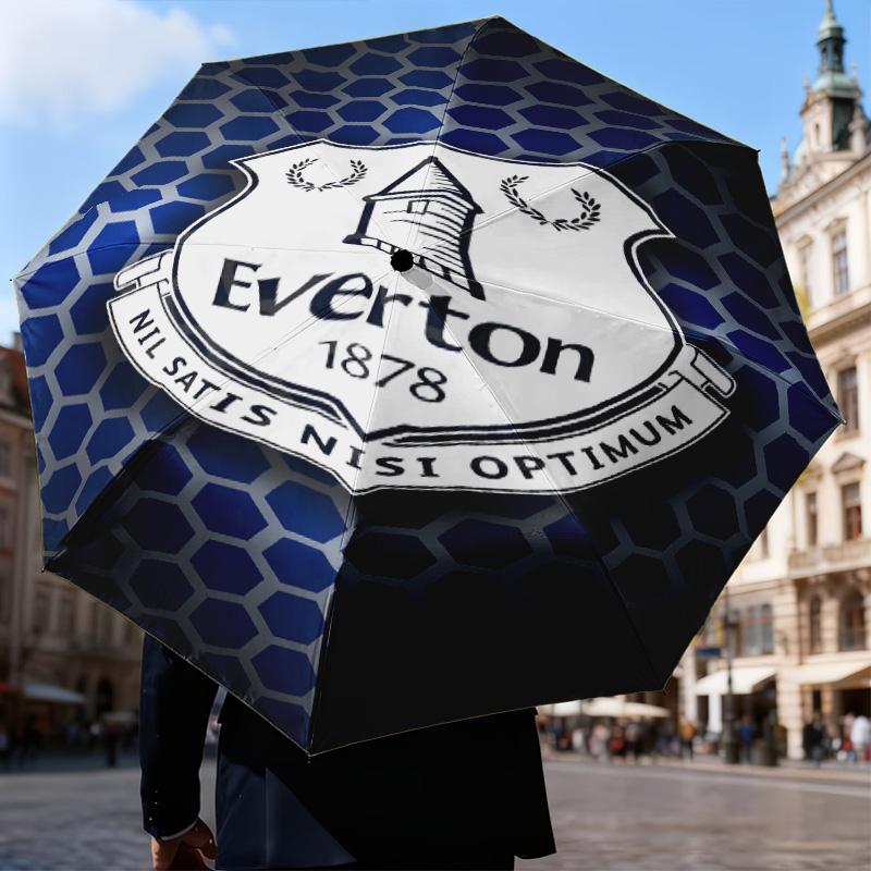 1PC Fc Crest Design Printed Umbrella Folding umbrella, automatic umbrella 8-Frame for Travel, camping Fan gifts Christmas Gifts
